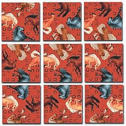 Horses Scramble Squares Puzzle 9pc