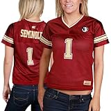NCAA Florida State Seminoles (FSU) #1 Women's Stadium Replica Football Jersey-Garnet (Medium)
