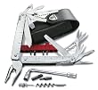Victorinox SwissTool CS Plus in Lederetui, 38 Funktionen, silber, Edelstahl