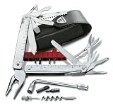 Victorinox SwissTool CS Plus in Lederetui, 38 Funktionen, silber, Edelstahl