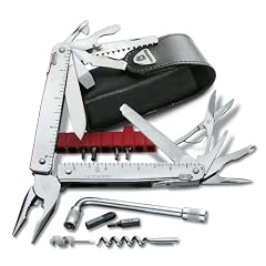 Victorinox SwissTool CS Plus in Lederetui, 38 Funktionen, silber, Edelstahl