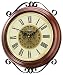Seiko Wall Clock Dark Brown Wooden Case Ornamental Dial