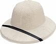 White Straw Pith Helmet