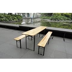 Bierzeltgarnitur, Festzeltgarnitur 220cm mittig faltbar