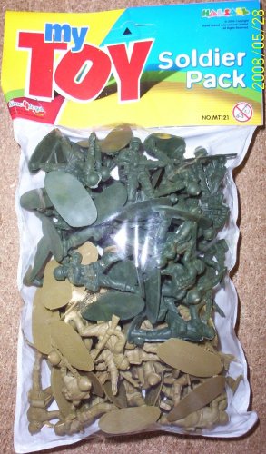 Childrens Toyshop  Toys : A to Z Bag of Plastic Army Soldiers