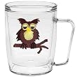 Owl 18 oz Insulated Coffee Mug, Clear