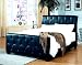 Contemporary Black Leather Eastern King Size Bed