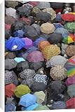 Canvas Prints of Pilgrims waiting in the rain for Pope Benedict XVI at Lourdes, Hautes Pyrenees, from Robert Harding