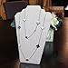 Ikee Design Linen Covered Padded Wood Necklace Display With Easel 8 1/4