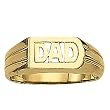14K Yellow Gold Man's "DAD" Ring