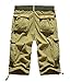 Lega Mens Summer Loose Fit Twill Multi Pocket Cargo Shorts(Red/38)
