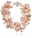 20 Row Multicolor Freshwater Cultured Pearl 4-5.5mm Bracelet, 7.25"