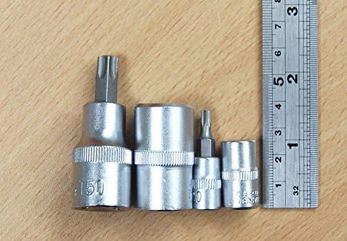 24 pcs Male & Femal Torx Star Bit Socket Driver Tool Set 1/2" & 1/4" Dr.