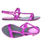 Women's Bamboo Glowing Neon Gladiator Sandals STUNIN-2