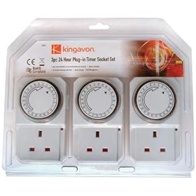 3pc 24 Hour Plug in Timer Socket Set