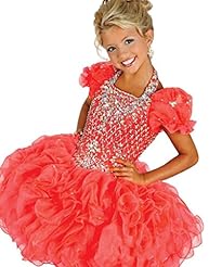 Toddler  Lace Crystal  Ball Gown Pageant Dress 