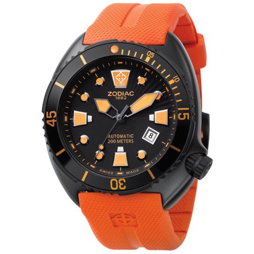 Zodiac ZO8006 Gents Oceanaire diving watch with anti-allergic rubber strap