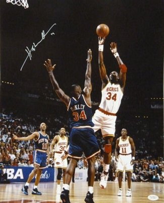Hakeem Olajuwon Autographed/Hand Signed Houston Rockets 16X20 Photo- JSA Hologram