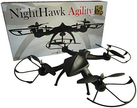 NightHawk Agility 5.8G FPV RC Quadcopter w/ 720p HD+ Camera. 3 Speed 6-Axis, Auto-Rotation Decent, Headless Mode One Key Return.