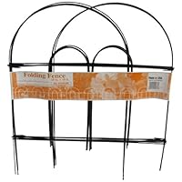 Glamos Folding Metal Wire Garden Fence, 18-Inch by 10-Foot Pack of 12