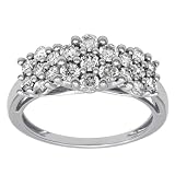 14k White Gold Diamond Ring (1 cttw, H-I Color, I2-I3 Clarity)