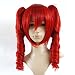 Dream2reality Cosplay Prop Vocaloid Family_Kasane Teto_red_Middle-length twin tail curly wig