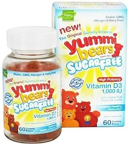 Yummi Bears Vitamin Supplements D3, Sugar Free, 60 Count