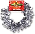 Wire Garland 25 Feet/Pkg-Silver Stars