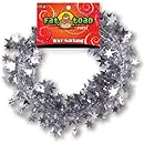 Wire Garland 25 Feet/Pkg-Silver Stars