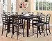 East West Furniture 7-Pc Gathering Square Counter Set