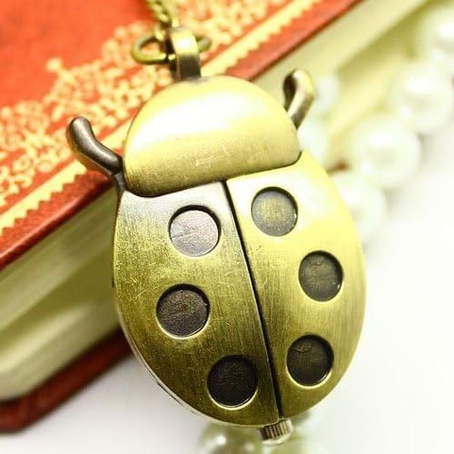 Creative Gift Ladybug Beetle Shape Fashion Retro Pocket Watch