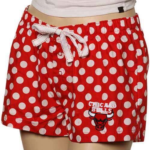 Chicago Bulls Ladies Red Polka Dot Galaxy Pajama Shorts (X-Large)