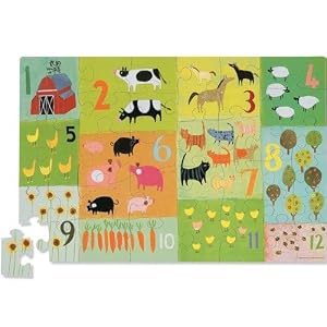 Crocodile Creek Barnyard 123 36 Piece Puzzle With Case