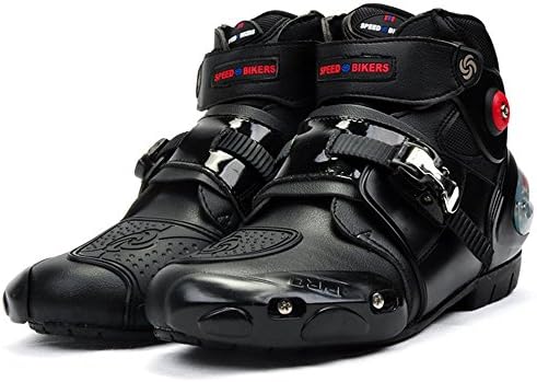 Sportfod Men's Motorcycle Racing Boots Racing Shoes Black US 11 EU 45 UK 10