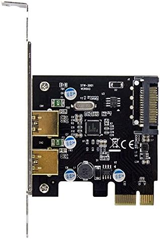 PCI Express (PCI-E) USB 3.0 2-Port Card, XinYS PCIe USB3.0 Expansion Card with 15Pin SATA Power Connector