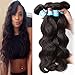 Jolia Hair 6A Grade Virgin Brazilian Body Wave Hair 3Bundles, 100% Unprocessed Human Hair Weave Extensions Can Be Dyed and Bleached
