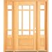Classic Estate Doors CB73109-12SL-CB-UF-LH 12-Inch Nine Light Door with Sidelights, Left Hand Swing, Unfinished Fir