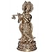 Krishna Hindu God Brass Sculpture 12.5 x 5.25 x 3.75 inches (krishnab025)