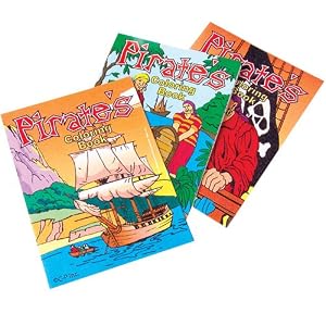 12 Mini Pirate Coloring Books