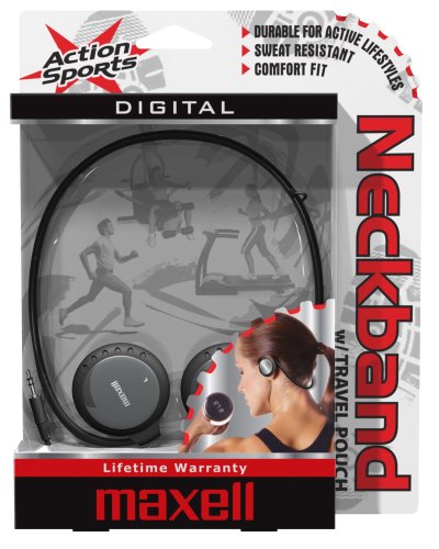 Maxell 190445 Action Sports Neckband (Black/Grey)