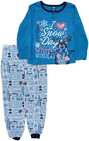 Jellifish Kids Girls Blue Pajamas PJs Penguin Pajama 2 Piece Sleep Set