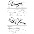 4 Sheets Snap Instant Wall Art - live, Laugh, Love (9.75 x 16.83")