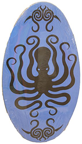 Rubber Top Wooden Skimboard With Slip Free Grip (No Wax Needed!) (Blue, 36 Inch)