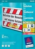 Avery Zweckform, 3487, Folie, 100 Blatt, beschichtet, stapelverarbeitbar (0, 13 mm), f&uuml;r Farblaserdrucker, s/w-Kopierer und Laserdrucker