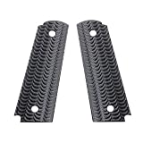 1911 Scalloped Black Wood Laminate Grips (19558)