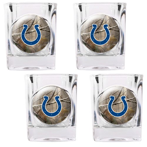 Indianapolis Colts NFL Open Field 4pc Square Shot Glass Set (Crimson)