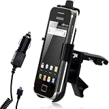 Samsung Galaxy ACE S5830 / GT-S5830 / S5830i Autohalterung / Halter / für die Lüftungslamellen - KFZ Lüfter-Halterung + KFZ Ladekabel 12/24V