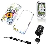 WHITE FLOWER BUTTERFLY Crystal Protective Hard Plastic Graphic Case for T-M ....