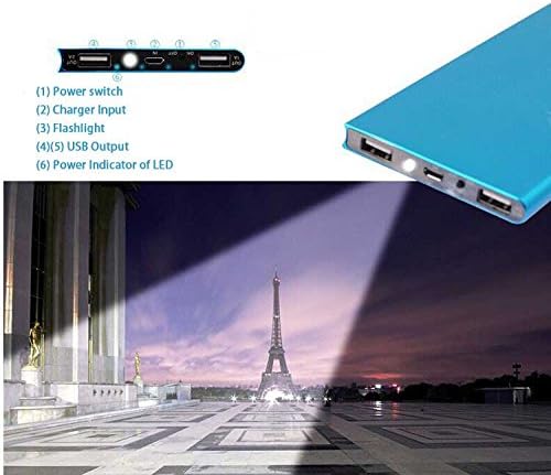 Ultra Blade Slim Compact Design, 20000mAh Dual USB Output(2.1A,1A),Universal Portable External Battery Pack for iPhone 6 and iPhone 6 Plus Backup External Charger compatible to iPhone 6/Plus, iPhone 5S / 5 / 4S /4, Samsung Galaxy Note 4 / 3 / 2 , Samsung Galaxy S6 / S5 / S4 / S3 / Tab 4 3 2 7.0 8.0 10.1 / S 8.4 10.5, LG Optimus G3 / G2 / G Flex / G Pro 2, HTC One M8 / M7 /M4, Nexus 5/4/6/7/8, iPad Air 4/3/2, iPad Mini 3 2 Retina, iPod Touch, G Pad,Sony a.k.a Extended Power Charging Case Cable Car Charger (gold)