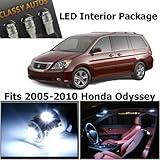 Classy Autos White LED Lights Interior Package For Honda Odyssey (11 Pieces)